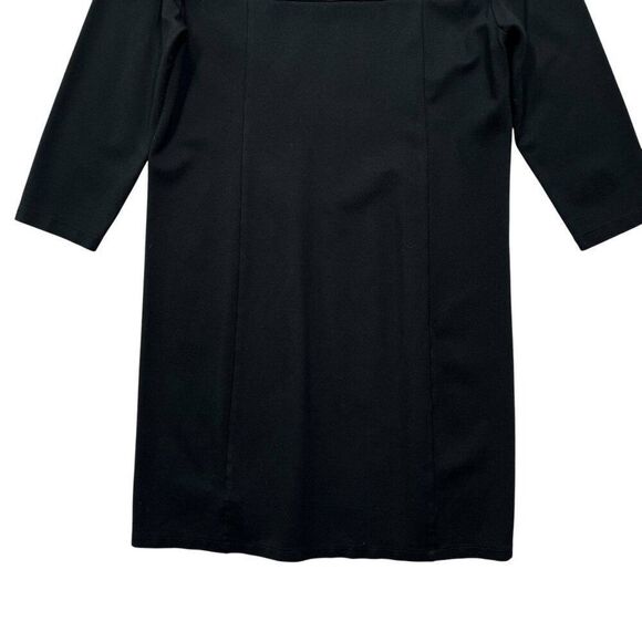 J. Jill Women's Size Medium Black Ponte Shift Dress - Picture 7 of 10